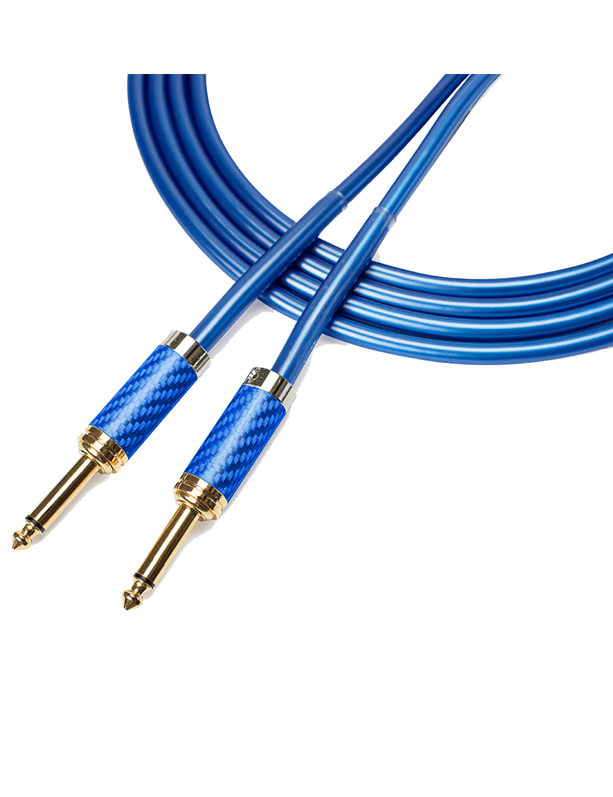 Santo Angelo® Metal Dci Blue 3.05mt Cable Instrumentos Plug ¼" Recto A Plug ¼" Recto Ofhc