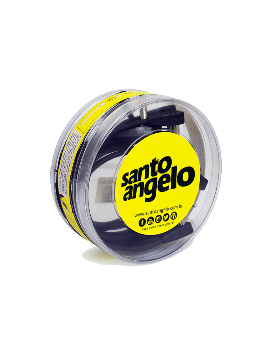 Santo Angelo® FLATCONN 15cm Cable Pedal Plug ¼" L 90° OFHC