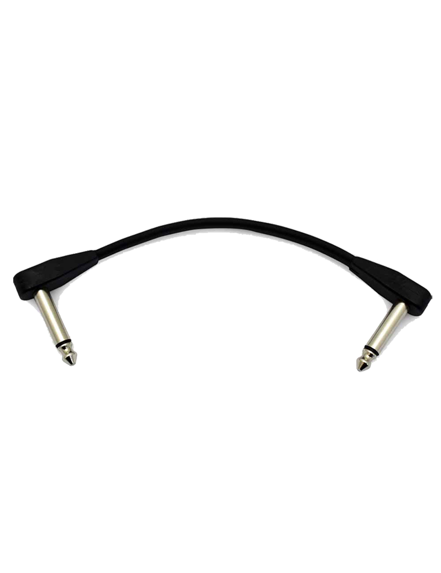 Santo Angelo® Pack x 3 FLATCONN 25cm Cable Pedal Plug ¼" L 90° OFHC