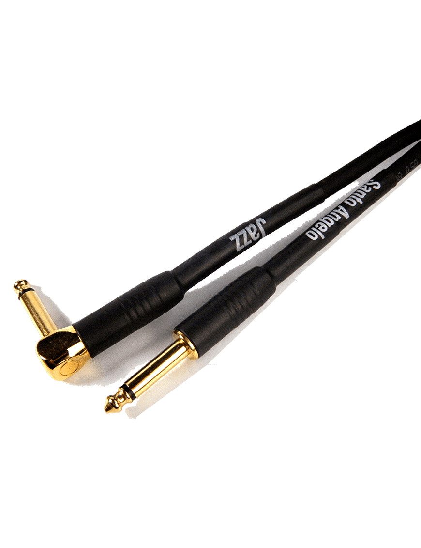 Santo Angelo® Jazz Cable Instrumento Plug ¼" Recto A Plug ¼" L 90° Ofhc | 6.10 Mt