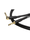 Santo Angelo® Jazz Cable Instrumento Plug ¼" Recto A Plug ¼" L 90° Ofhc | 6.10 Mt