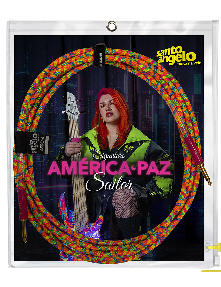 Santo Angelo® Signature América Paz Sailor Cable Bajo Plug Recto OFHC Largo: 4.57 mt