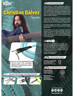 Santo Angelo® Signature Christian Gálvez Blue Note Cable Bajo Plug ¼" Angulado OFHC 9.15mt