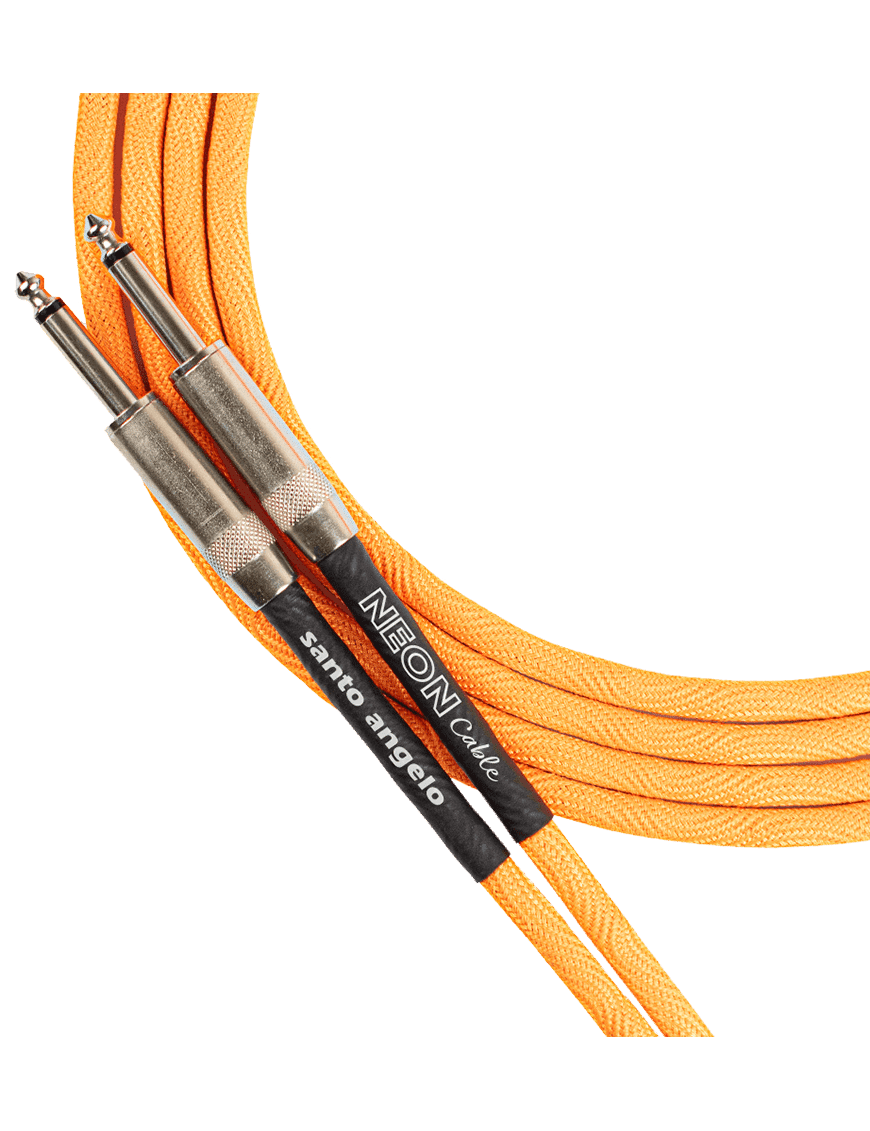 Santo Angelo® Neon Orange Cable Instrumentos Plug ¼" Recto A Plug ¼" Recto Ofhc | 3.05mt