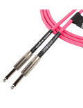 Santo Angelo® Neon Pink Cable Instrumentos Plug ¼" Recto A Plug ¼" Recto Ofhc | 6.10mt