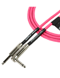 Santo Angelo® Neon Pink Cable Instrumentos Plug ¼" Recto A Plug ¼" 90° Ofhc | 3.05mt