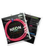 Santo Angelo® NEON Pink 6.10mt Cable Instrumentos Plug ¼" Recto a Plug ¼" 90° OFHC
