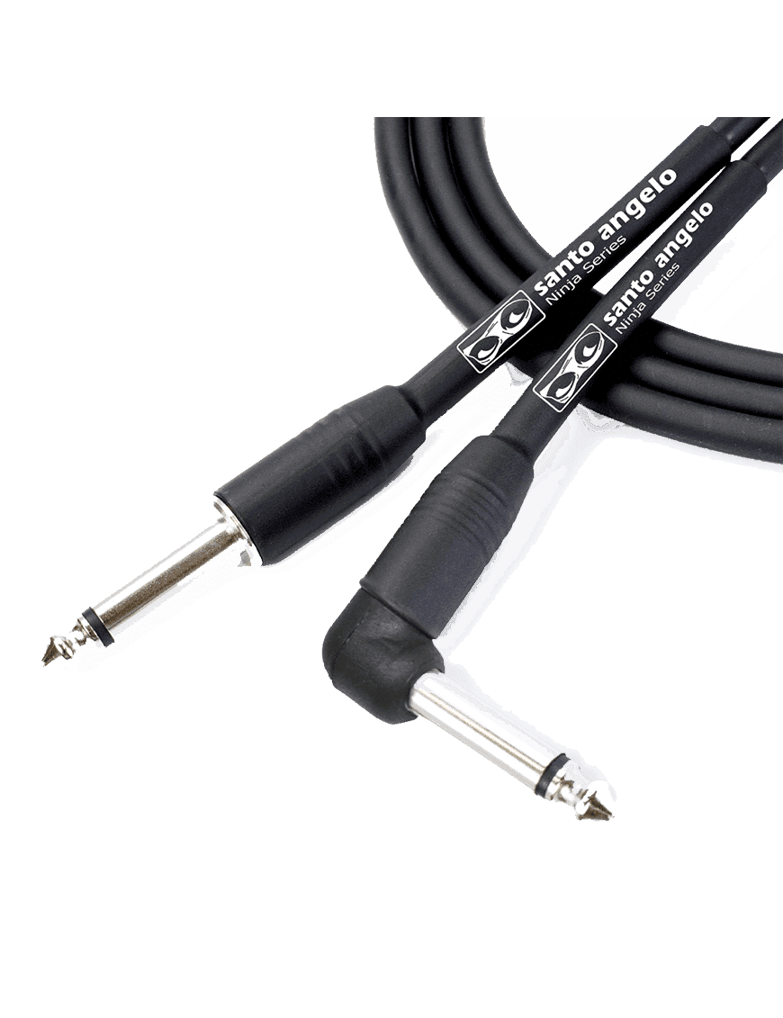 Santo Angelo Ninja Cable Instrumentos Plug ¼" Recto A Plug ¼" L 90° Ofhc | 3.05 Mt
