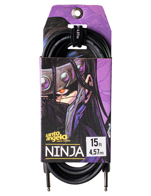 Santo Angelo® NINJA 4.57mt Cable Instrumentos Plug ¼" Recto a Plug ¼" Recto OFHC