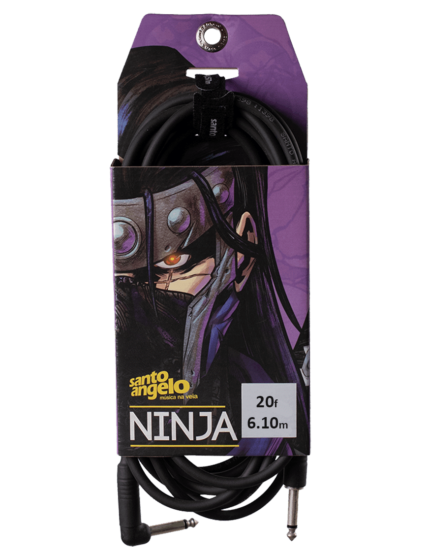 Santo Angelo® Ninja 4.57mt Cable Instrumentos Plug ¼" Recto A Plug ¼" L 90° Ofhc