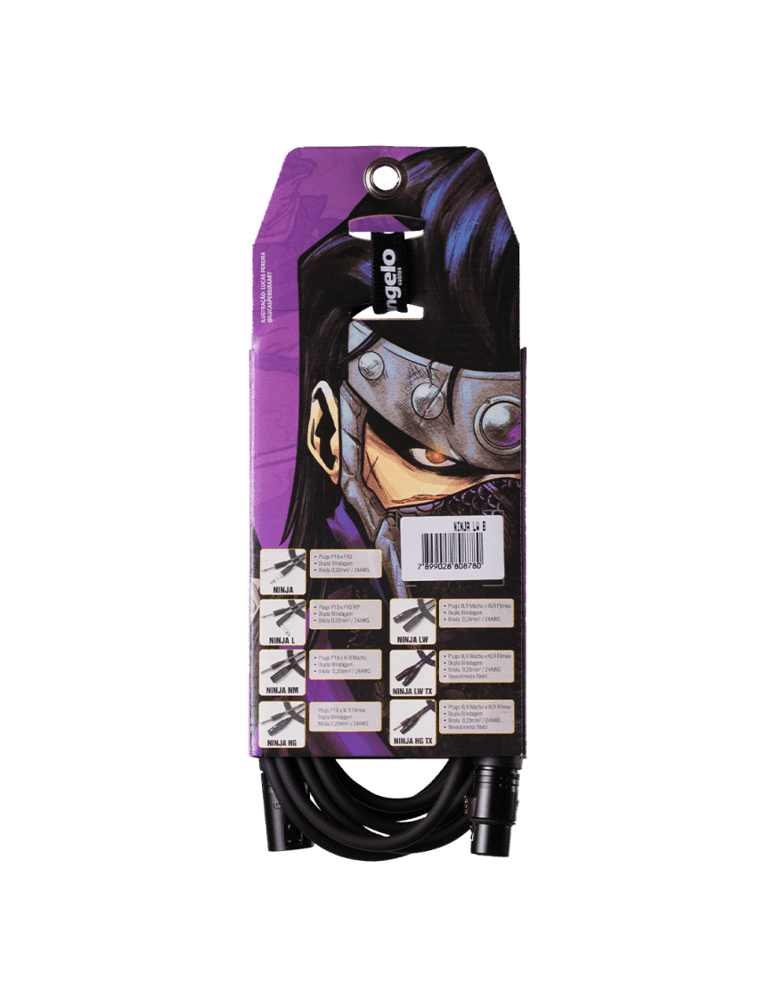 Santo Angelo Ninja Lw 12.20mt Cable Micrófono Xlr A Xlr
