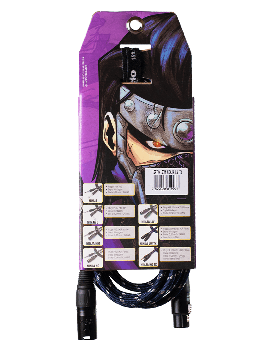 Santo Angelo® Ninja Lw Textil 4.57mt Cable Micrófono Xlr A Xlr Ofhc