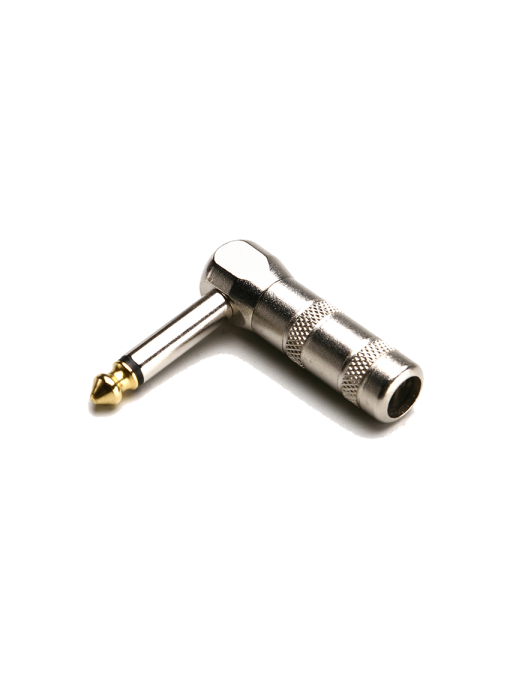 Santo Angelo® P10ML Mono Conector Plug ¼" TS Angulado 90° Punta Bañada en Oro