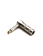 Santo Angelo® P10ML Mono Conector Plug ¼" TS Angulado 90° Punta Bañada en Oro