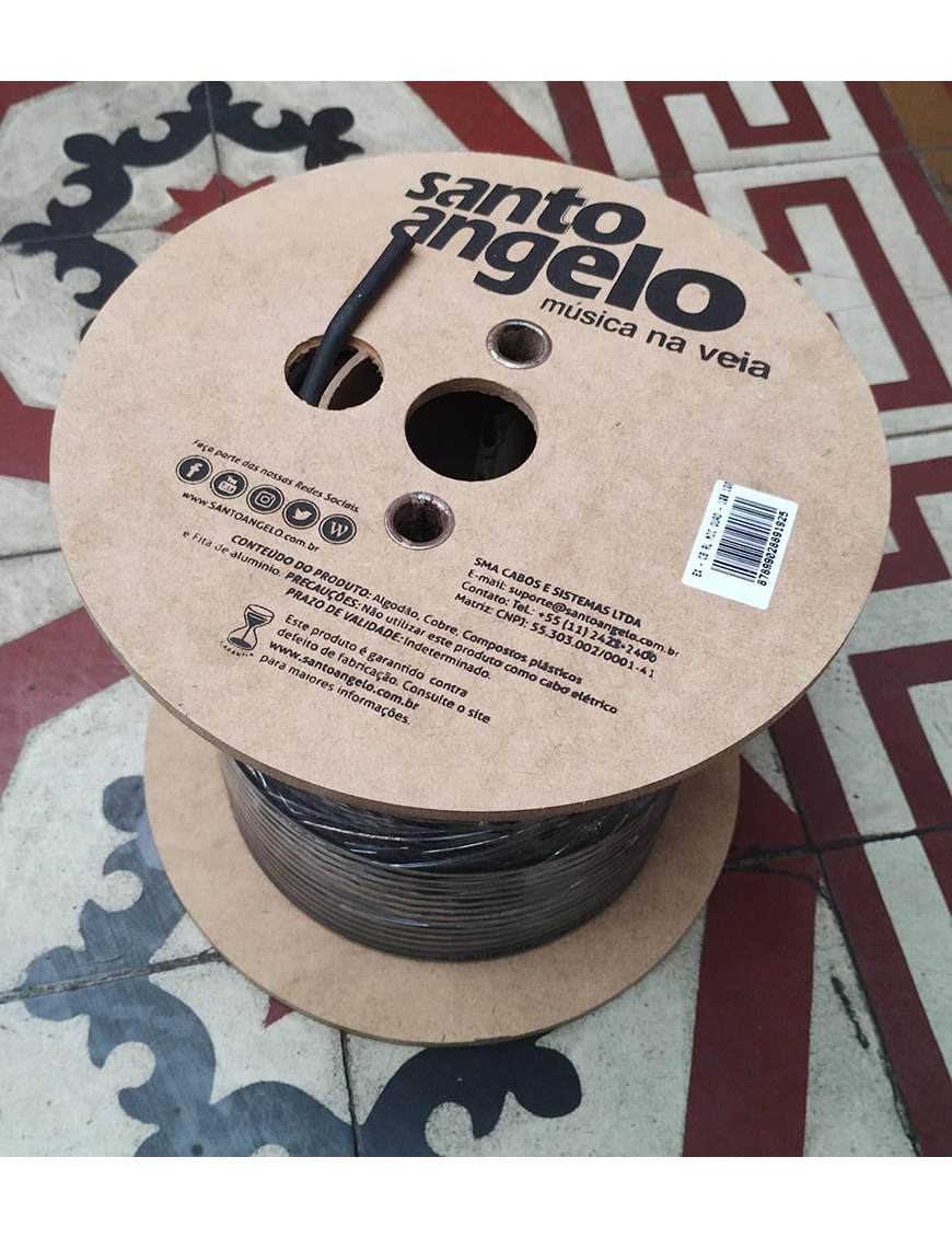 Santo Angelo® QUAD Cable Micrófono 4x0.33mm OFHC Rollo 100 mt | Venta Mínima 10 Metros
