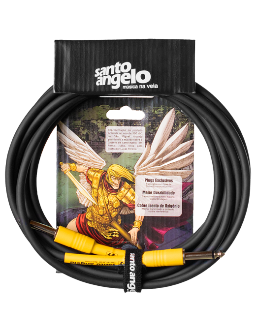 Santo Angelo® SAMURAI 3.05mt Cable Instrumentos Plug ¼" Recto a Plug ¼" OFHC