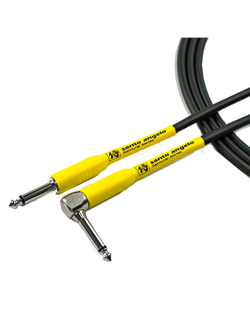 Santo Angelo® Samurai 3.05mt Cable Instrumentos Plug ¼" Recto A Plug ¼" L 90° Ofhc