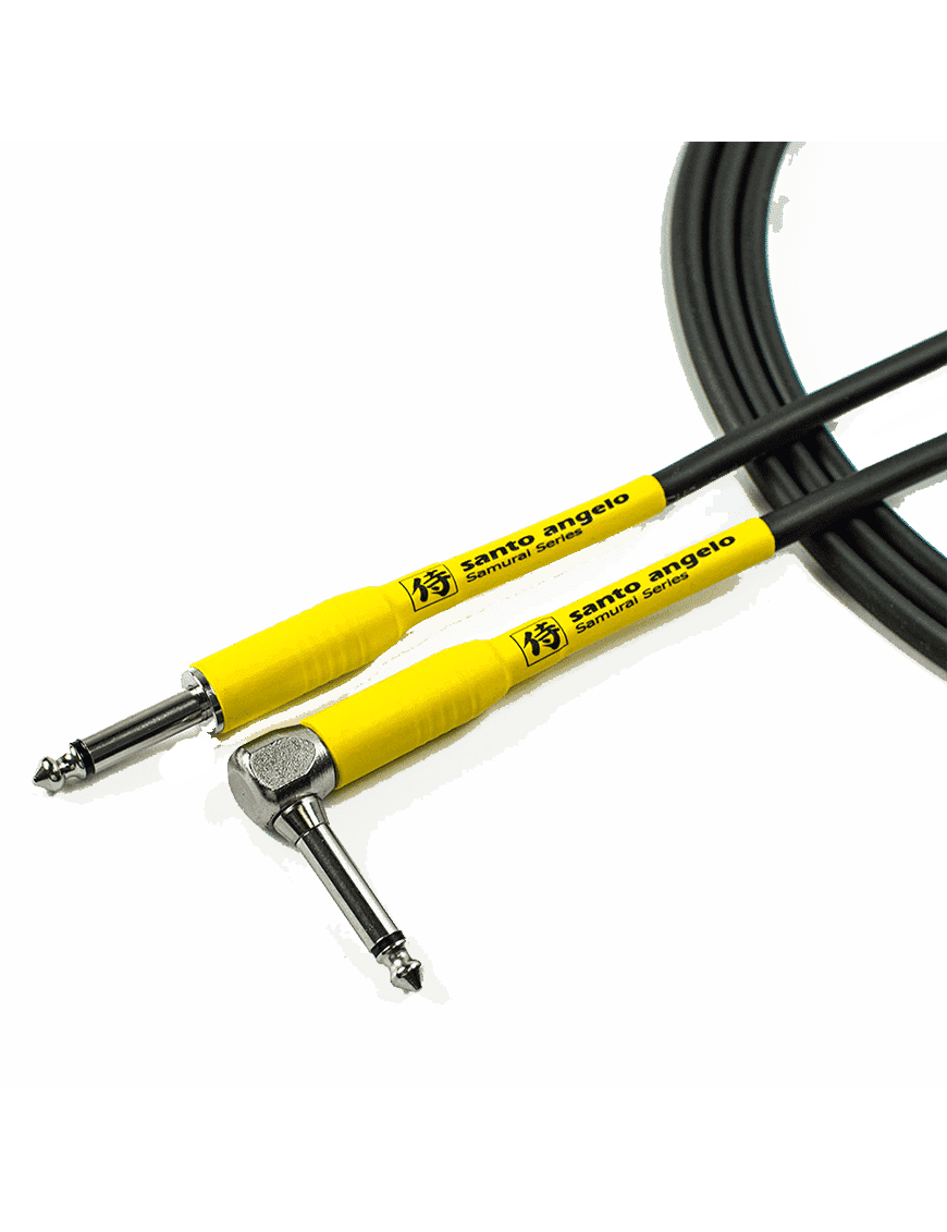 Santo Angelo® Samurai 4.57mt Cable Instrumentos Plug ¼" Recto A Plug ¼" L 90° Ofhc