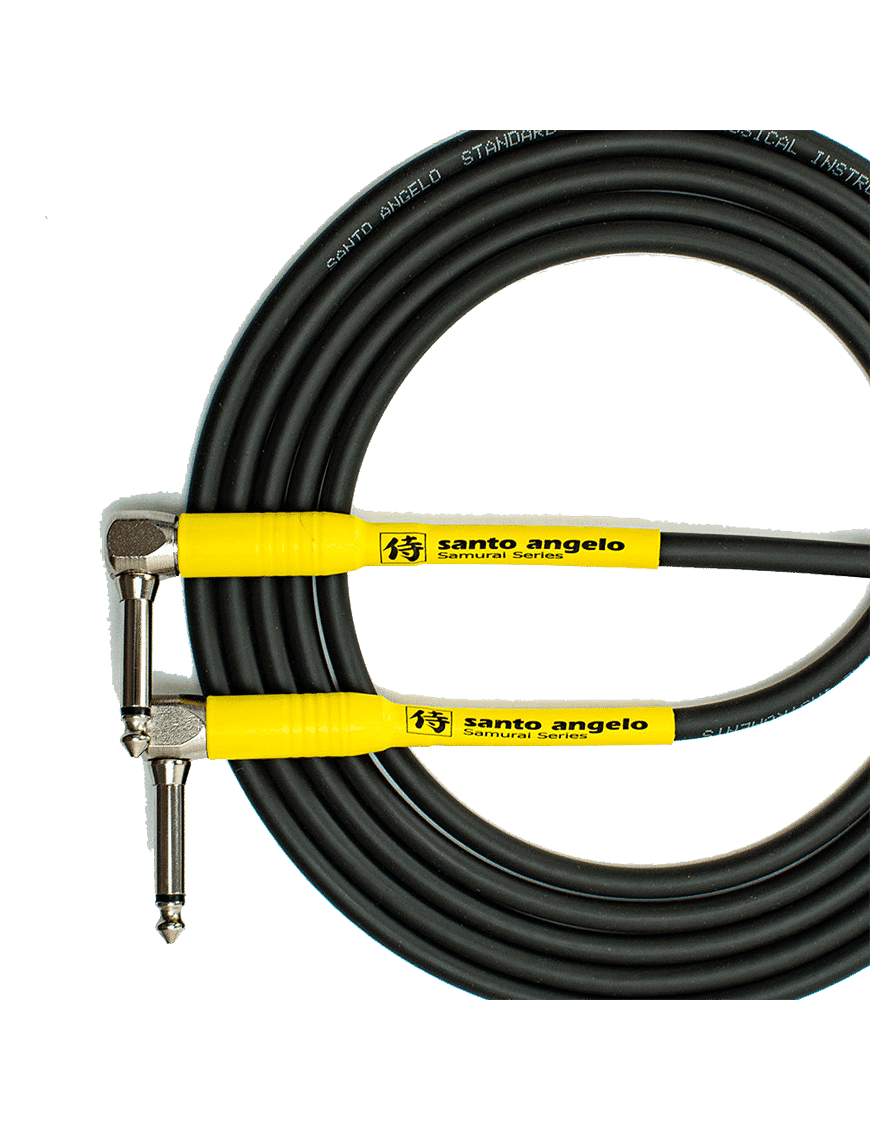 Santo Angelo Samurai Cable Instrumentos 2 Plug ¼" L 90° Ofhc Largo: 4.57 Mt