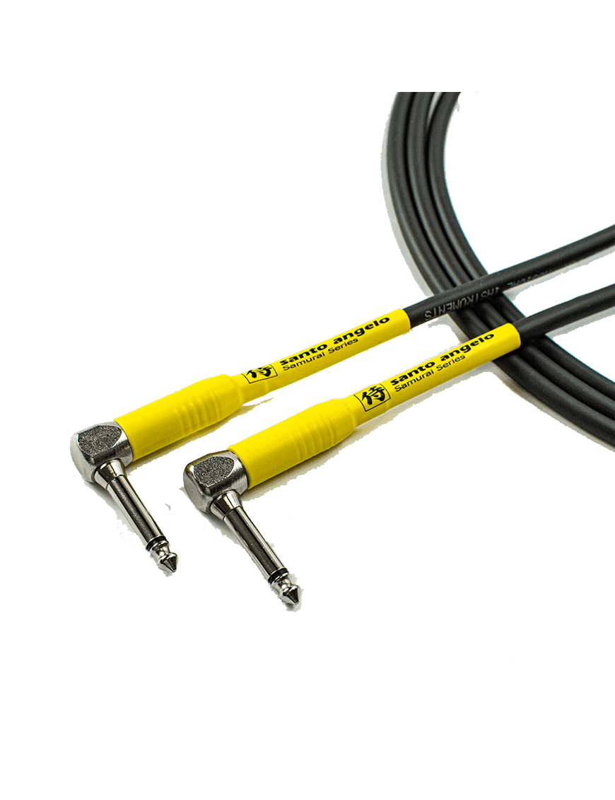 Santo Angelo Samurai Cable Instrumentos 2 Plug ¼" L 90° Ofhc Largo: 4.57 Mt