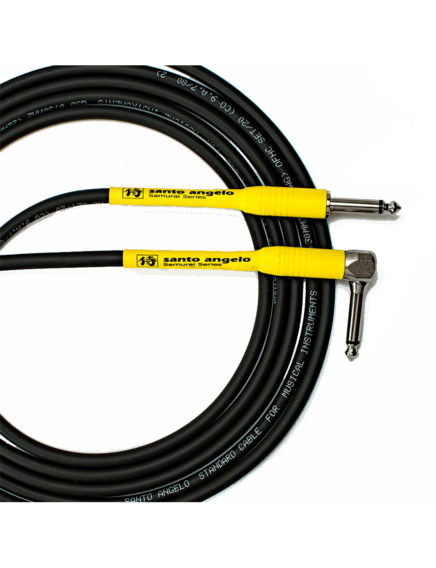 Santo Angelo Samurai Cable Instrumentos Plug ¼" Recto A Plug ¼" L 90° Ofhc Largo: 6.10 Mt