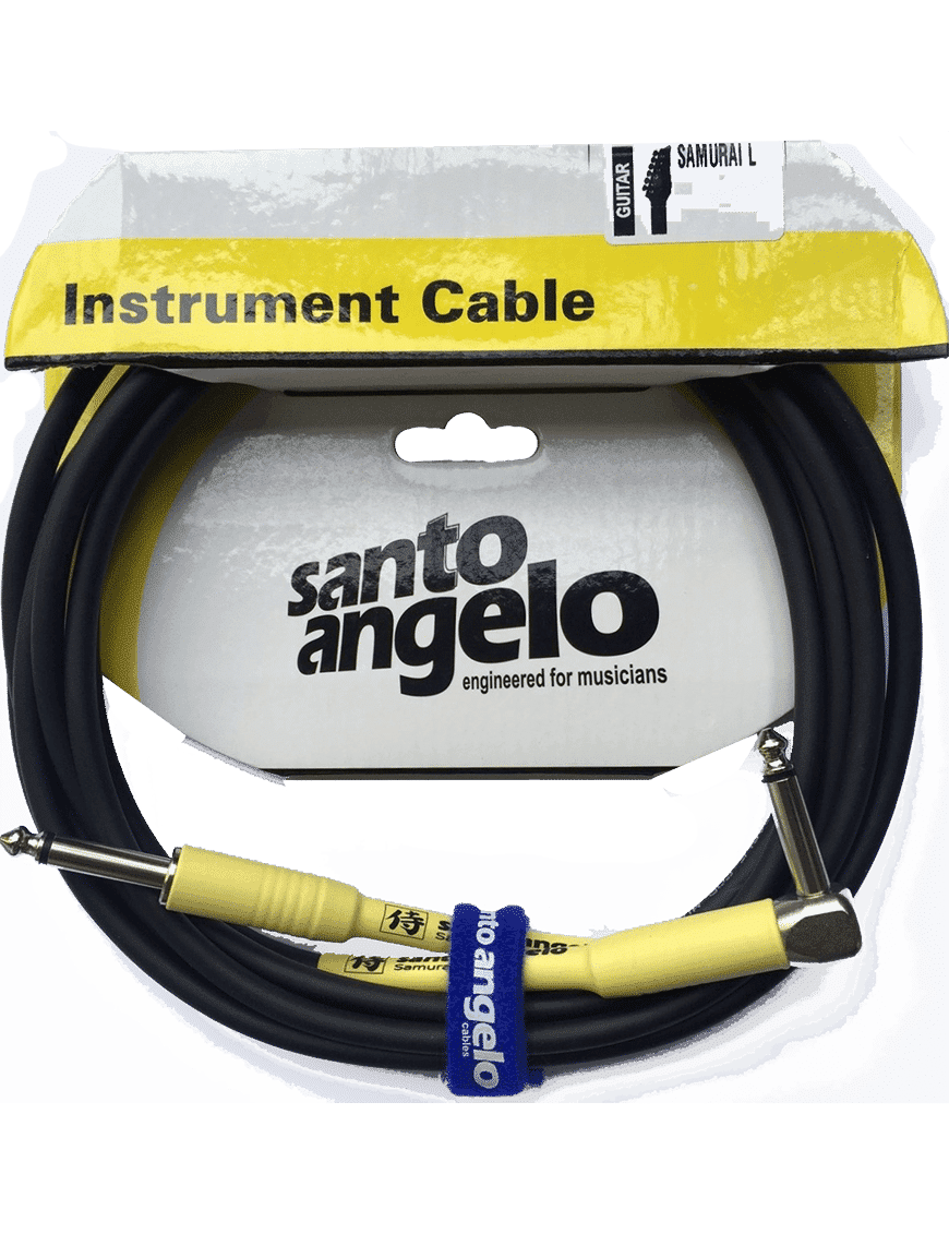 Santo Angelo Samurai Cable Instrumentos Plug ¼" Recto A Plug ¼" L 90° Ofhc Largo: 6.10 Mt