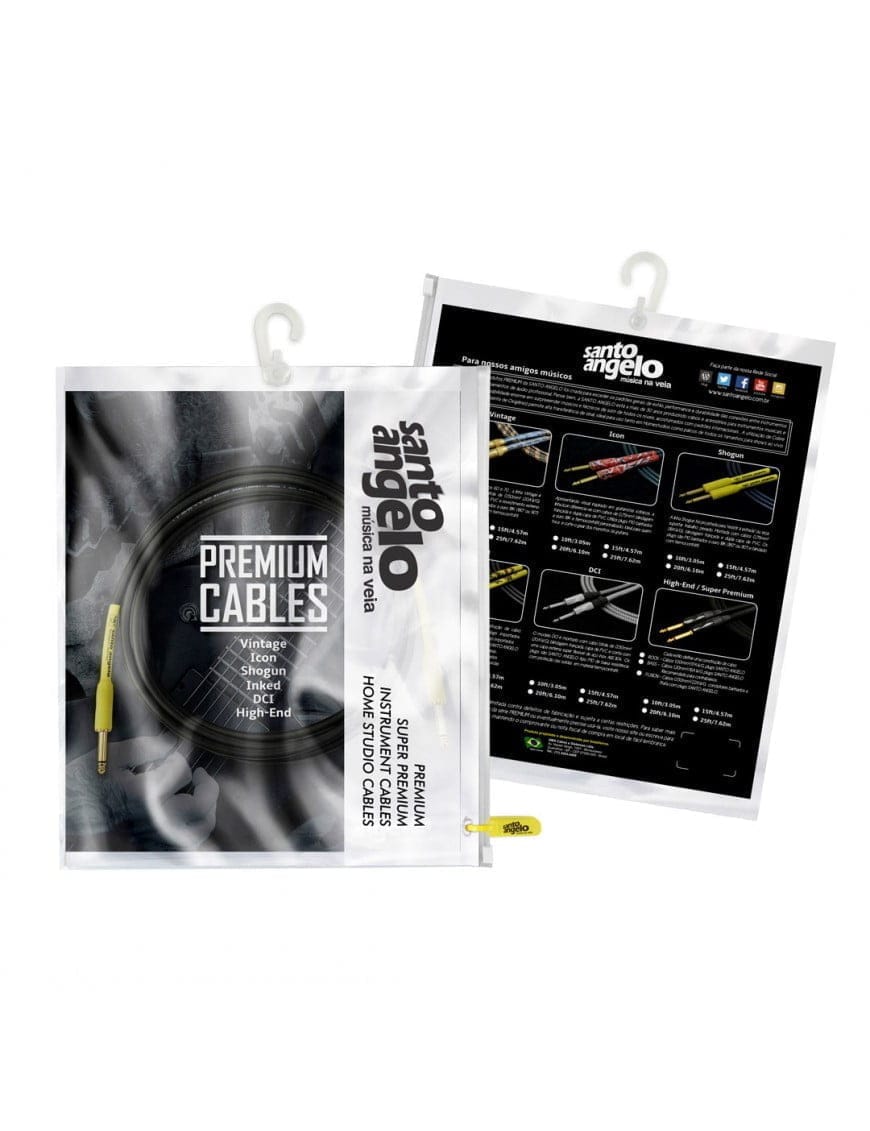 Santo Angelo Shogun Cable Instrumentos Plug ¼" Recto A Plug ¼" Recto Ofhc Largo: 4.57 Mt