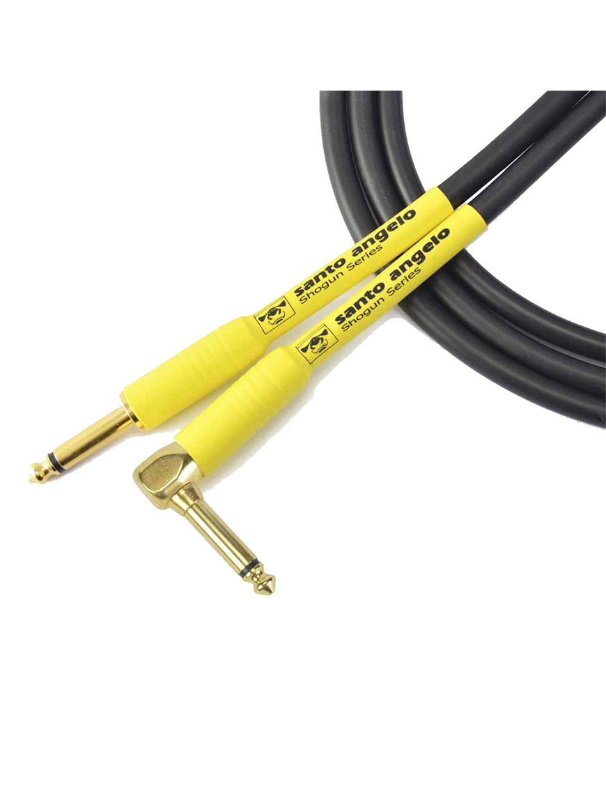 Santo Angelo® SHOGUN Cable Instrumentos Plug ¼" Recto a Plug ¼" L 90° OFHC | 6.10 mt