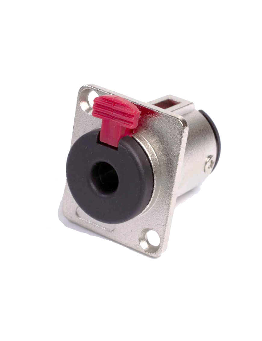 Santo Angelo® P10P Conector Chasis Jack Plug ¼" Mono/Estéreo con Seguro Hembra