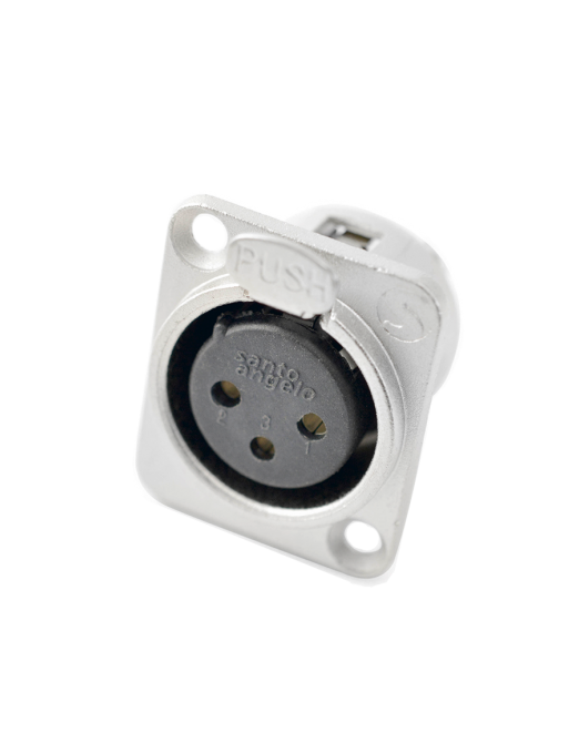 Santo Angelo® XLR Hembra Conector Chasis con Seguro