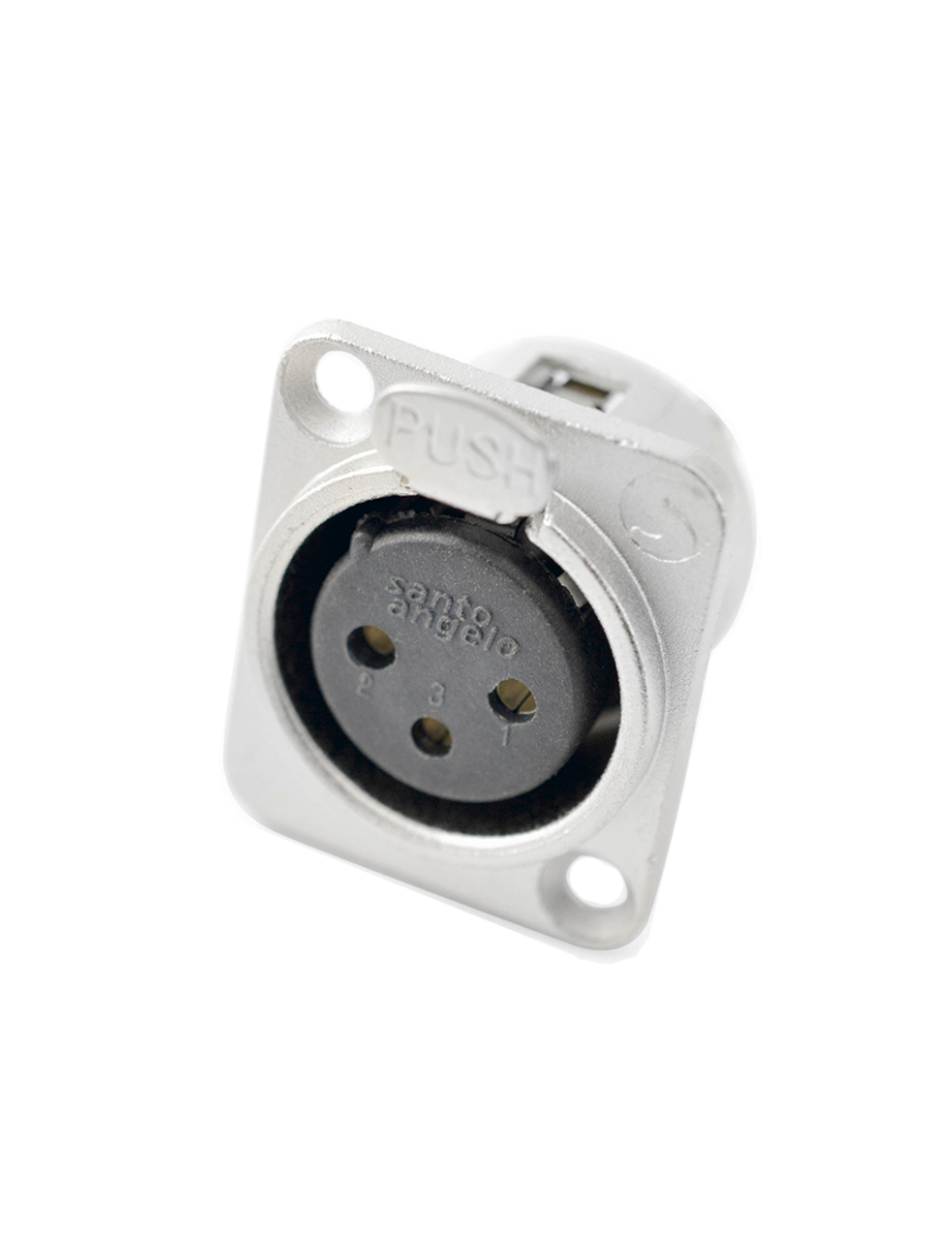 Santo Angelo® XLR Hembra Conector Chasis con Seguro