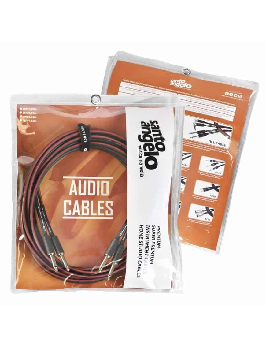 Santo Angelo Tk Cable Teclado Estéreo 2 Plug ¼" Recto A Plug ¼" Recto Ofhc Largo: 3.05 Mts