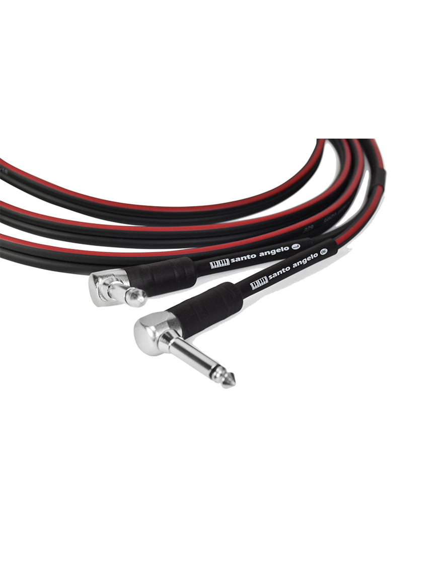 Santo Angelo® TK 3.05mt Cable Teclado Estéreo 2Plug ¼" Recto a 2Plug ¼" L 90° OFHC