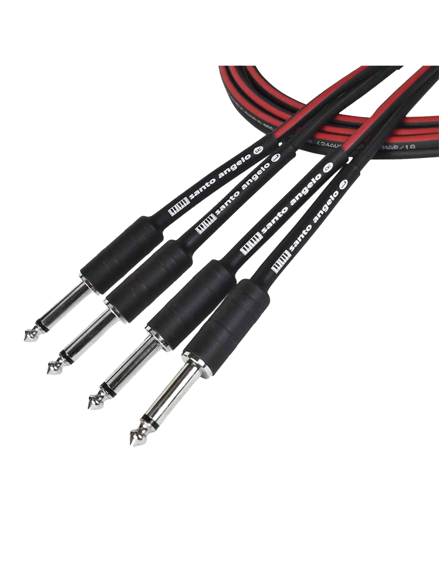 Santo Angelo® TK 4.57mt Cable Teclado Estéreo 2Plug ¼" Recto a 2Plug ¼" Recto OFHC
