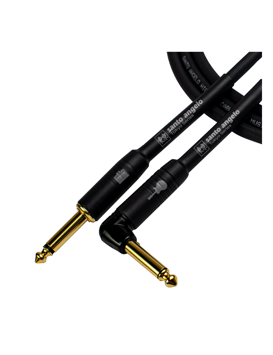 Santo Angelo Tokyo Cable Instrumentos Automute Plug ¼" Recto Plug ¼" L 90° Ofhc Largo: 6.10 Mt