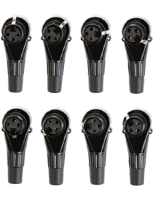 Santo Angelo® XLR Angulado Conector Volante Hembra 3 Pines 8 ángulos