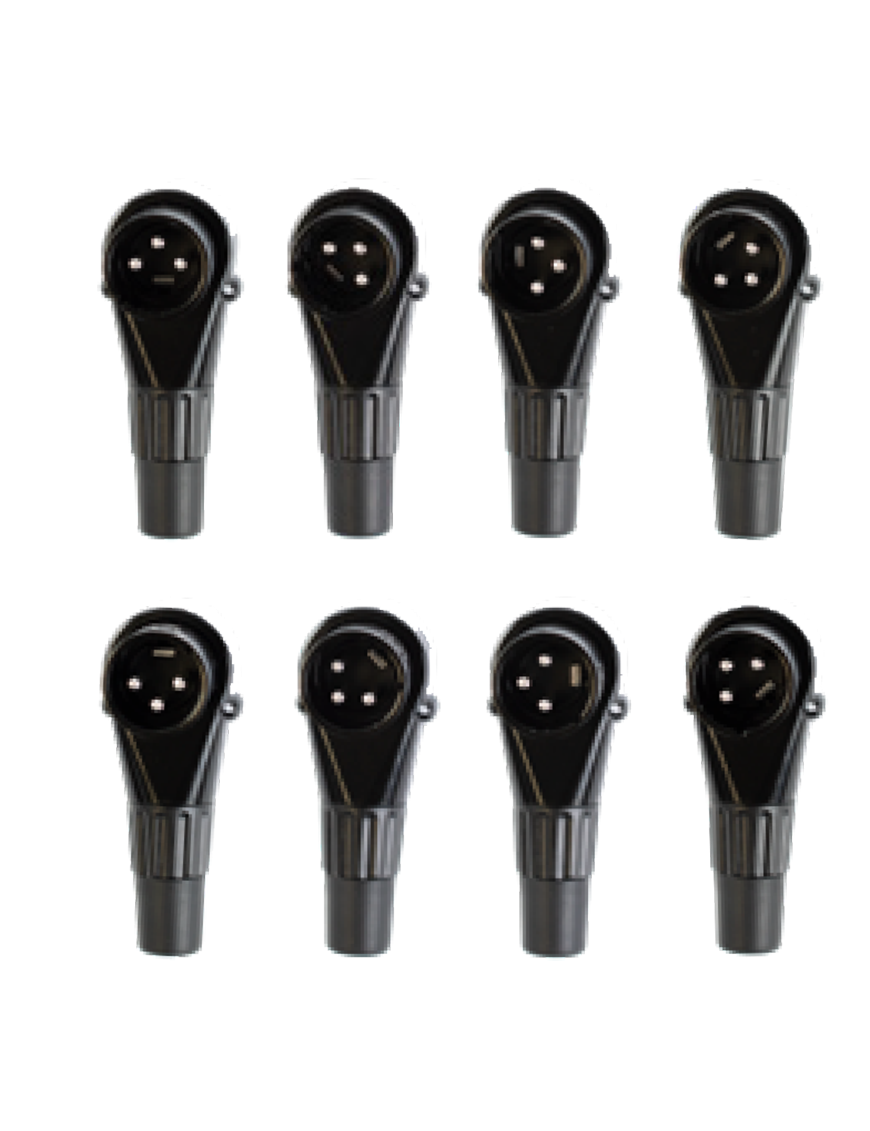 Santo Angelo® XLR Angulado Conector Volante Macho 3 Pines 8 ángulos