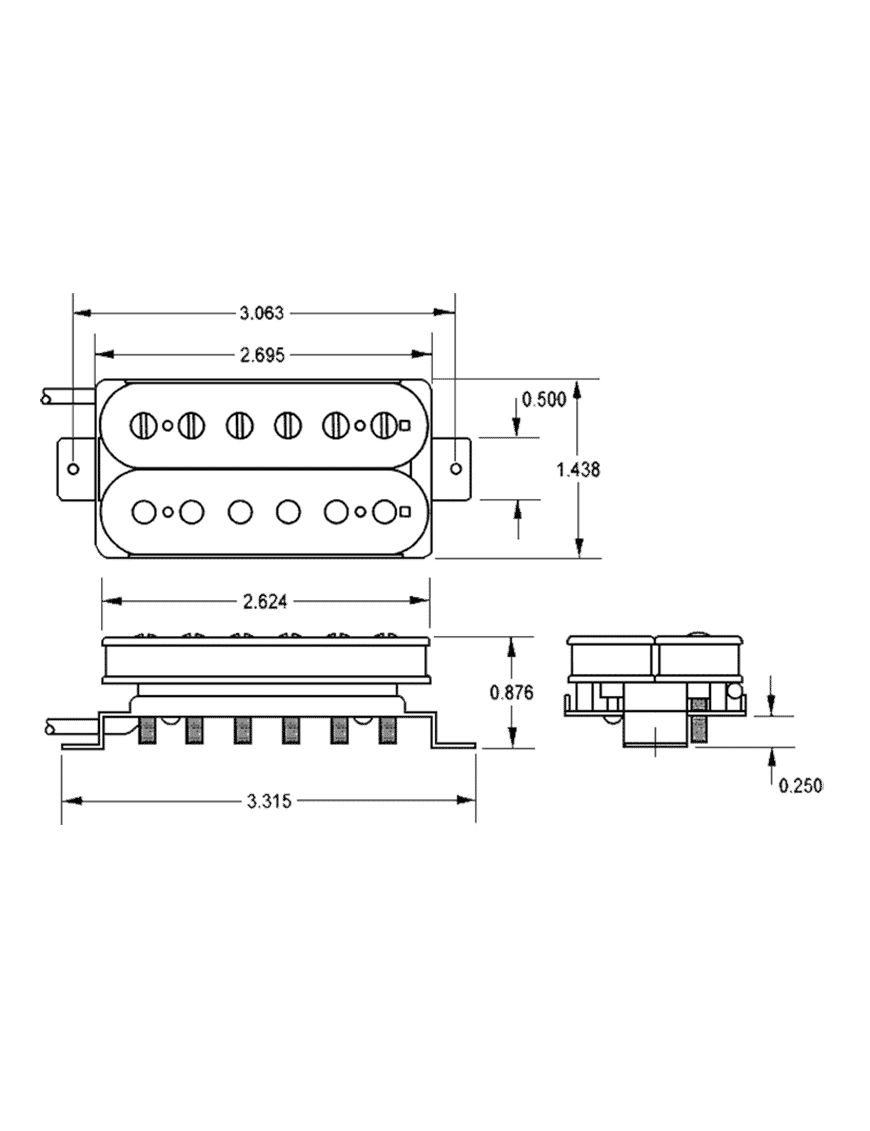 Seymour Duncan Humbucker Sh-8b Invader White