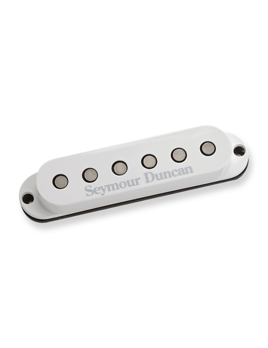 Seymour Duncan® SSL-6 Custom Flat Staggered™ Strat Cápsulas Guitarra Eléctrica Single Coil Cover: White