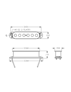 Seymour Duncan® SHR-1b Hot Rails® Strat Cápsulas Guitarra Eléctrica Bridge Single Coil Cover: White