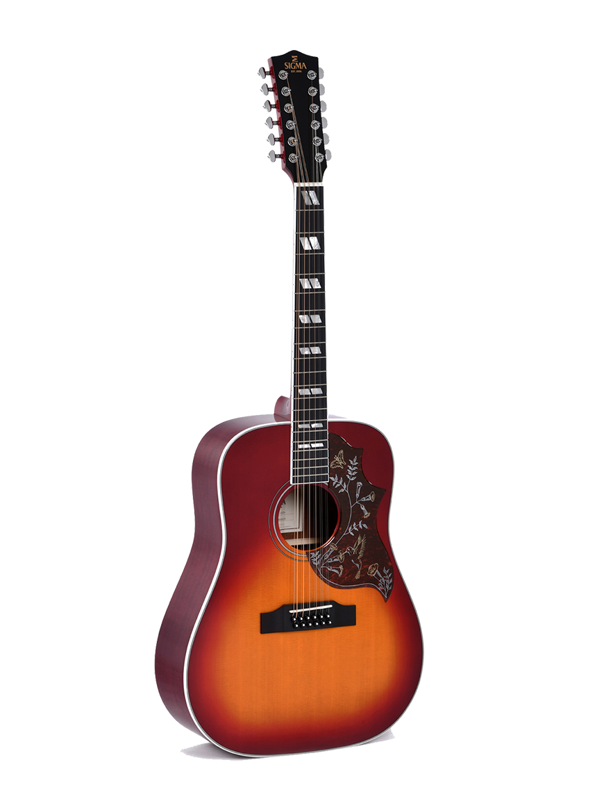 Sigma® DM12-SG5 Guitarra Electroacústica 12 Cuerdas Dreadnought Fishman® Softcase | Vintage Cherry Sunburst