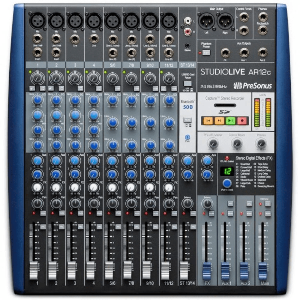 Presonus Studiolive Slar12c Mezclador Análogo 12 Canales