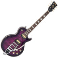 Vintage Guitarra Eléctrica V100 Reeditada Con Bigsby ~ Flamed Purpleburst