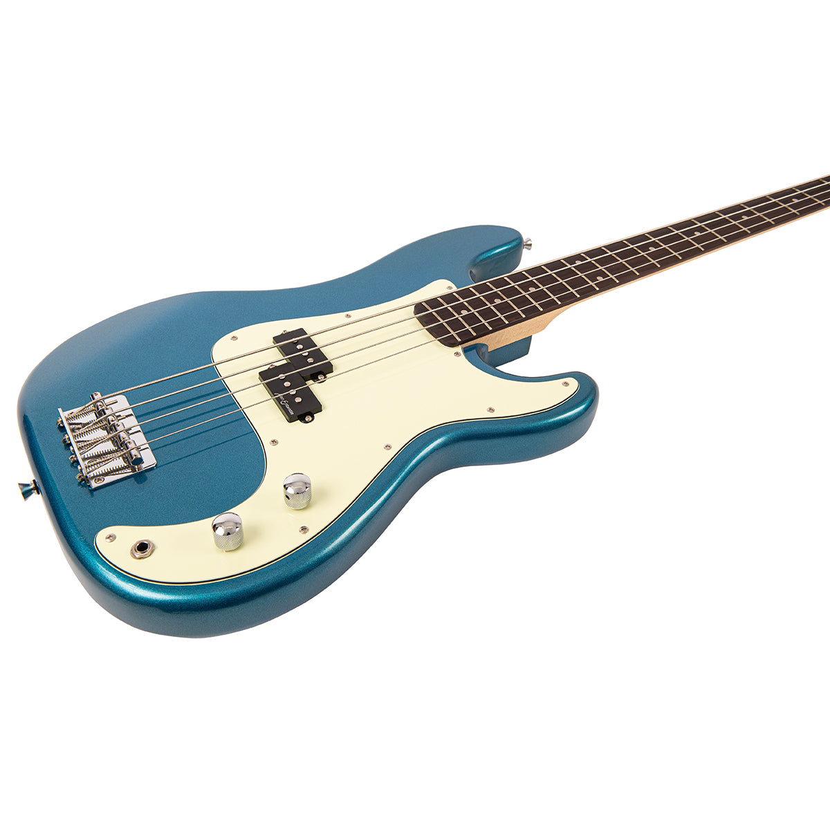 Vintage V40 Coaster Series Bass Guitar – Candy Apple Blue