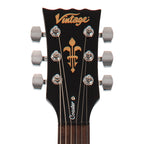 Vintage V69 Coaster Series Electric Guitar – Gloss Black