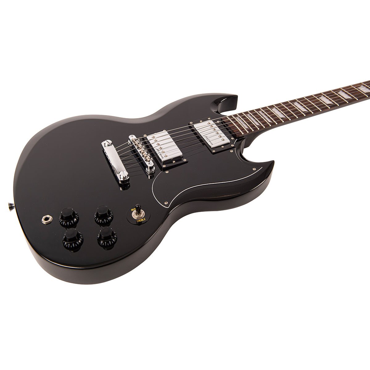 Vintage V69 Coaster Series Electric Guitar – Gloss Black