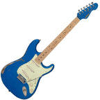 Vintage V130 Proshop Unique Guitar – AGED CANDY APPLE BLUE W/VEGA TREM