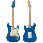 Vintage V130 Proshop Unique Guitar – AGED CANDY APPLE BLUE W/VEGA TREM