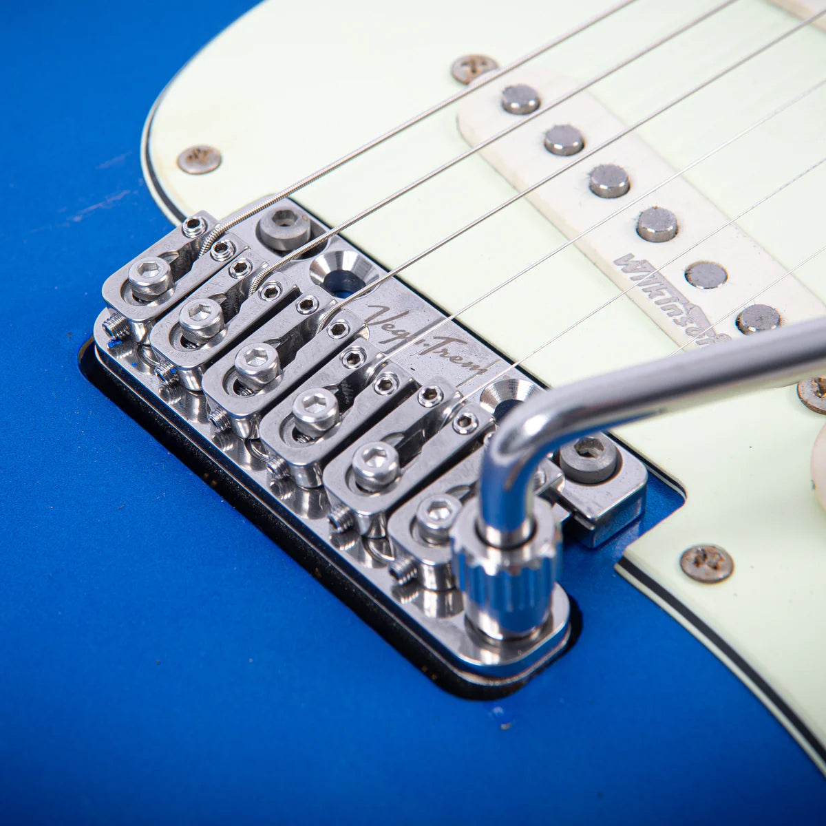 Vintage V130 Proshop Unique Guitar – AGED CANDY APPLE BLUE W/VEGA TREM