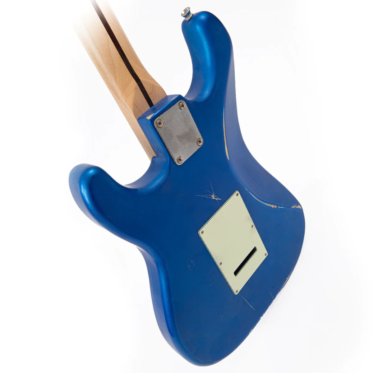 Vintage V130 Proshop Unique Guitar – AGED CANDY APPLE BLUE W/VEGA TREM